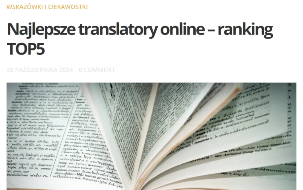 Najlepsze translatory online
